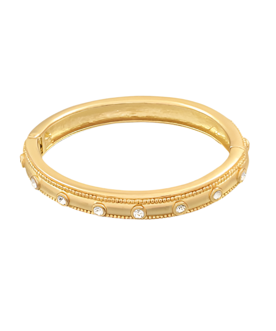 Gold Studded Hinge Bangle