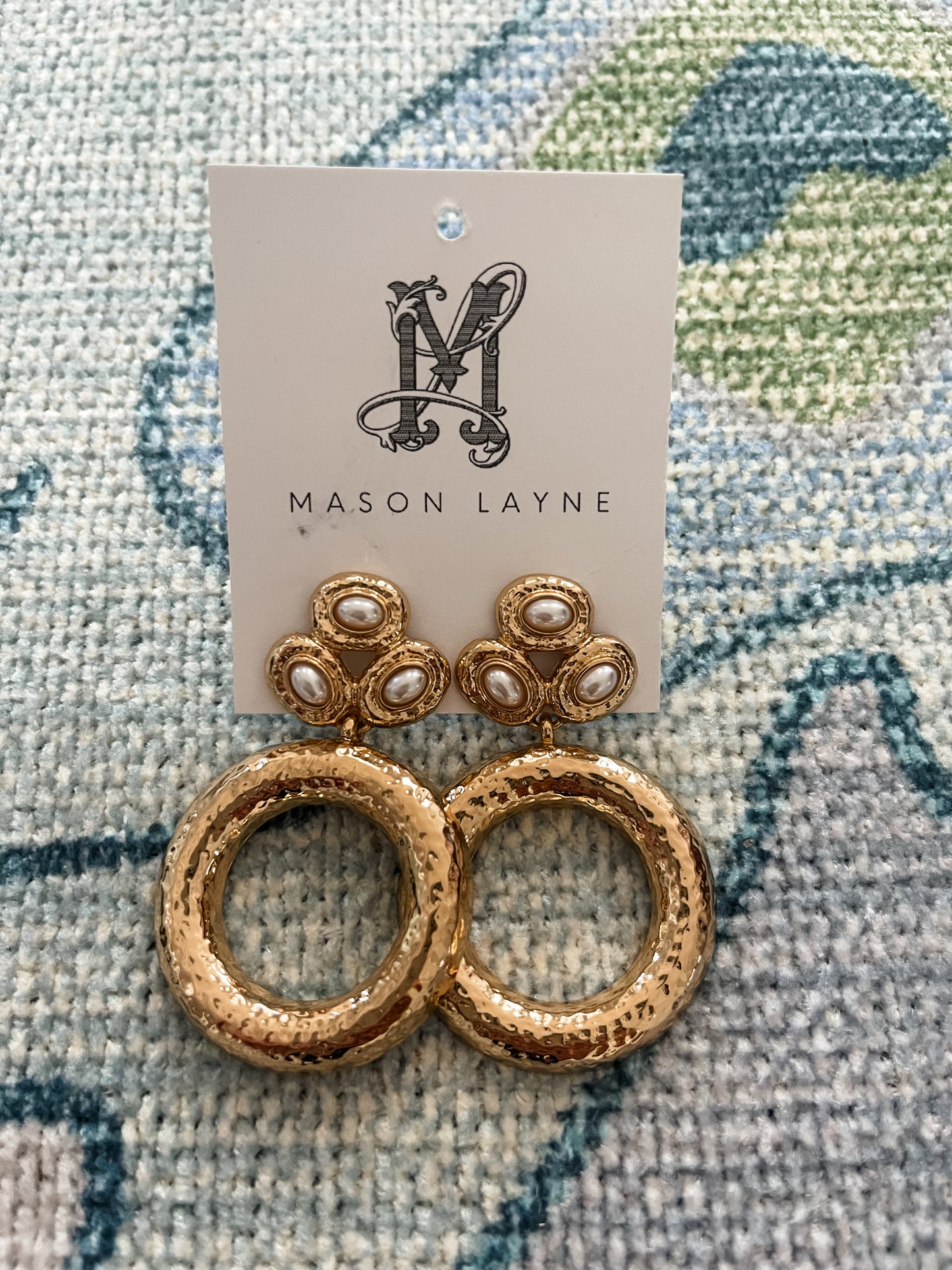 Hammered Metal Drop Earrings