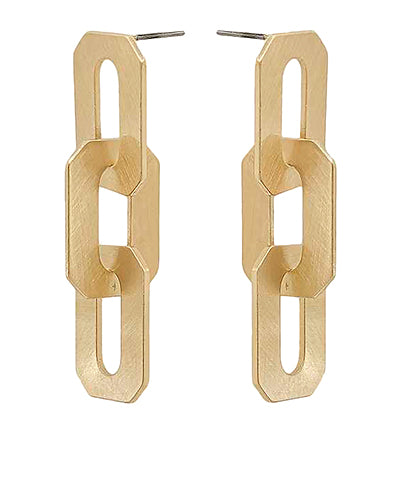 Gold Link Chain Earrings