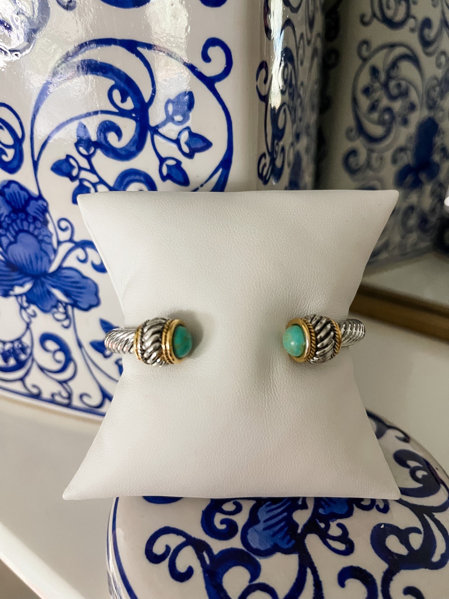 Small Crystal Stone Cable Cuff