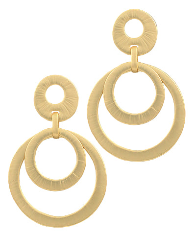 Golden Eye Drop Earrings