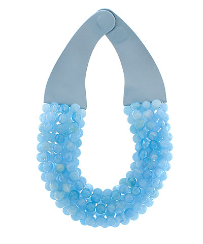 Blue Chunky Beaded Necklace
