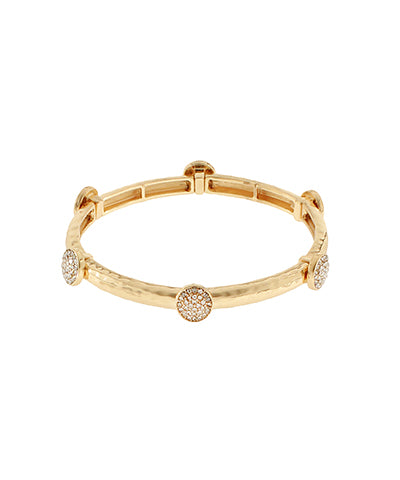 Gold Diamond Stretch Bangle