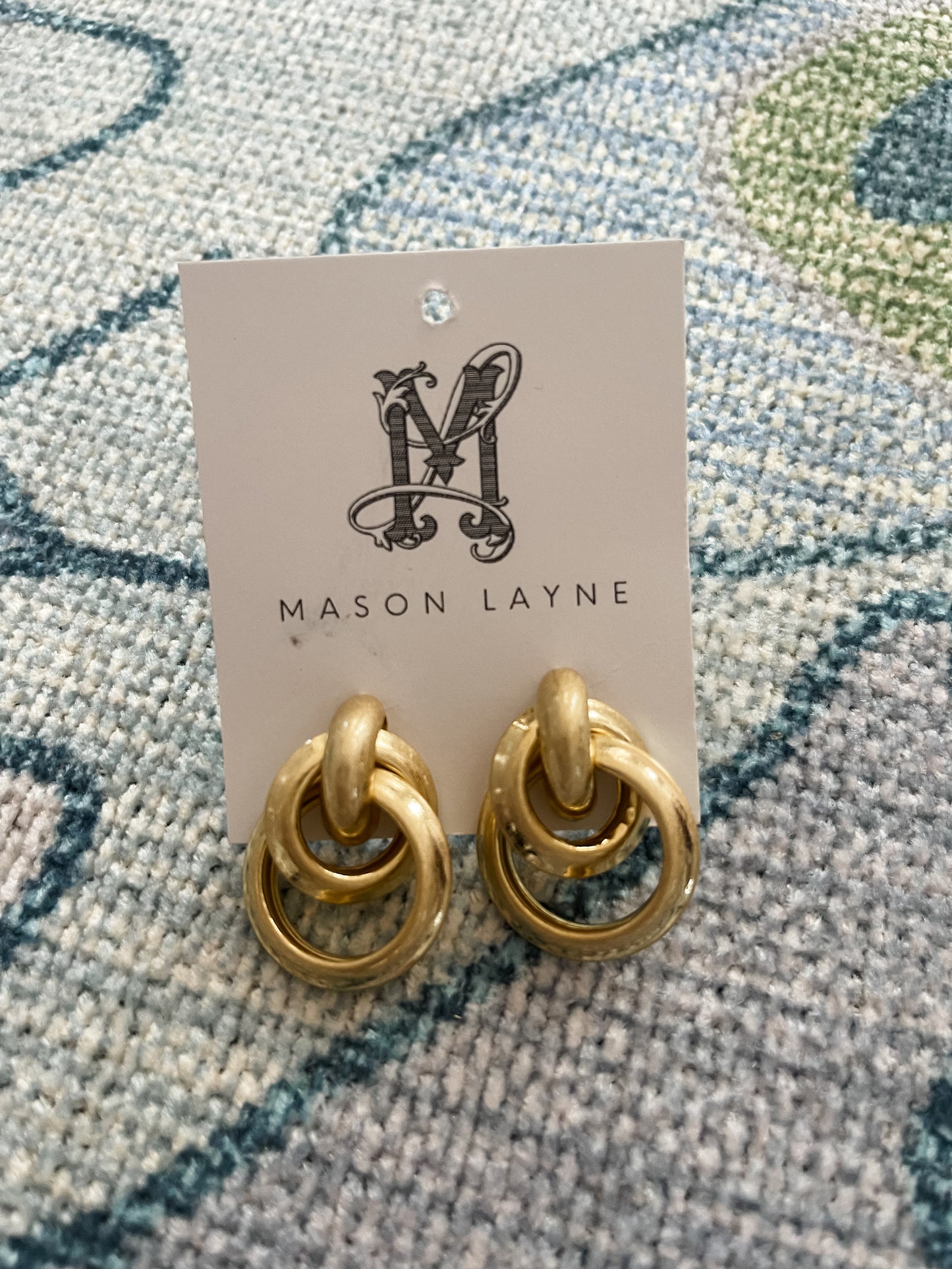 Vintage Gold Circle Earrings