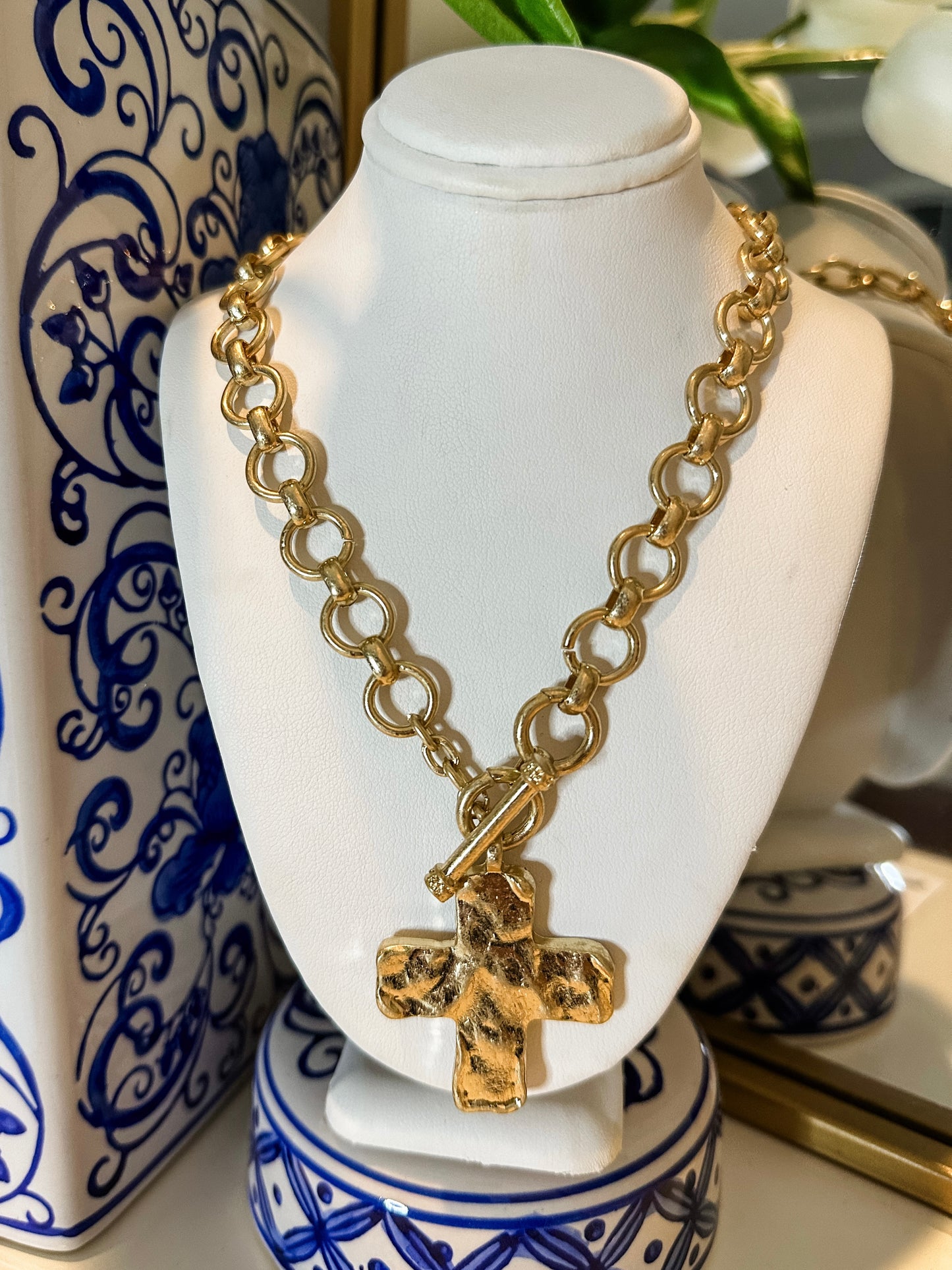 Chunky Hammered Heart Necklace