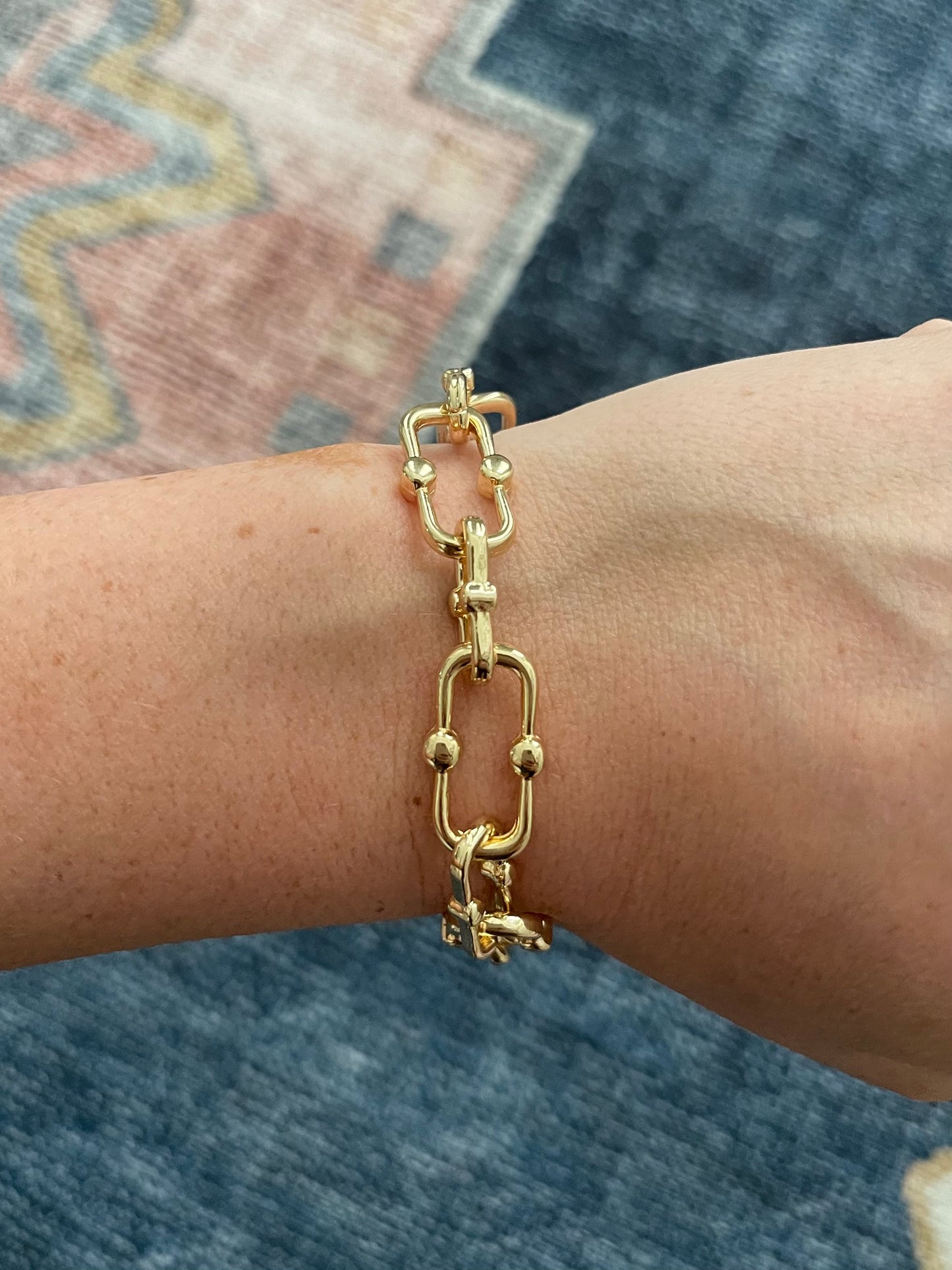Gold Dipped Paperclip Bracelet
