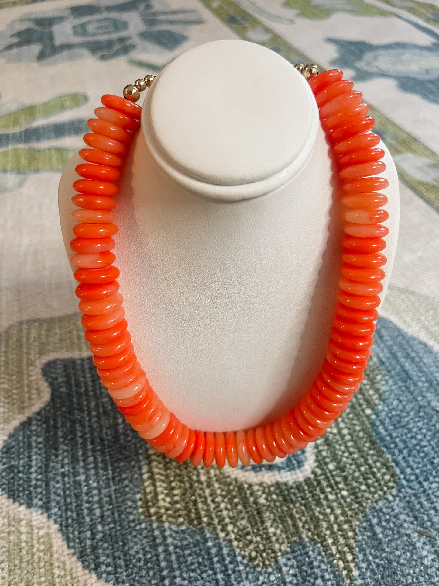 Tennessee Orange Beaded Necklace