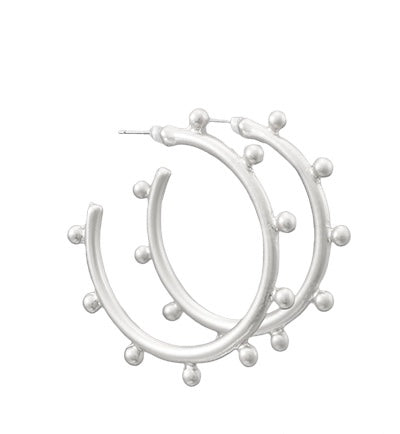 Ball Hoop Earrings