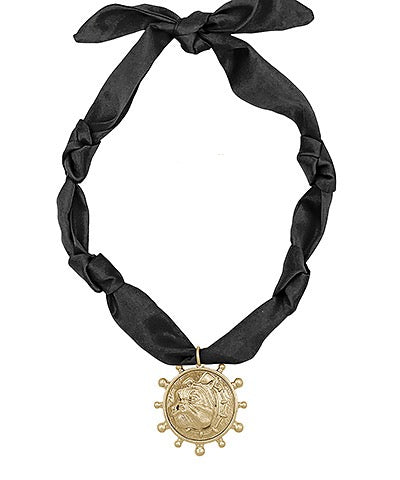 Bulldog Scarf Necklace