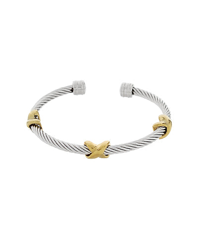 Gold Triple X Cable Cuff