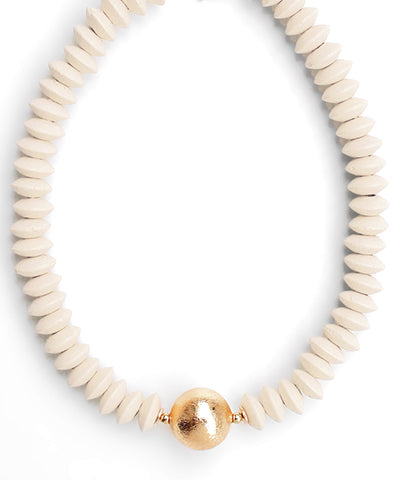 Ivory Ball Drop Necklace