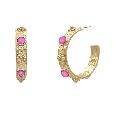 Peony Pink Hoops
